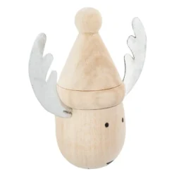 Holzköpfe Rentier, 8cm x 8cm, 2 Stück