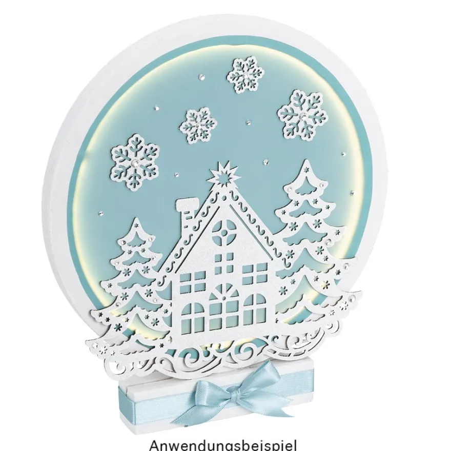 Holz-Laserbogen, Winter/Weihnachten 2, DIN A4, beidseitig klebend, 2,5mm stark, 5 Bogen