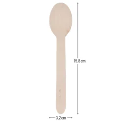 Holzlöffel, groß, 15,8cm lang, 3,2cm breit, natur, 50 Stück