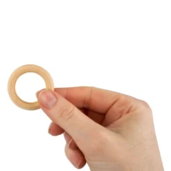 Holzringe, außen: Ø 4cm, Stärke: 7,5mm, naturfarben, 10 Stück
