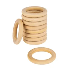 Holzringe, außen: Ø 5cm, Stärke: 8mm, naturfarben, 10 Stück