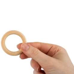 Holzringe, außen: Ø 5cm, Stärke: 8mm, naturfarben, 10 Stück