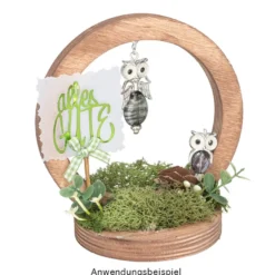 Holz-Ringrahmen, rund, 6 Größen, Stärke: 1,5cm, 6 Stück