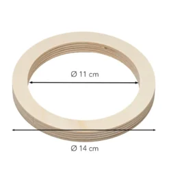 Holz-Ringrahmen, rund, 6 Größen, Stärke: 1,5cm, 6 Stück