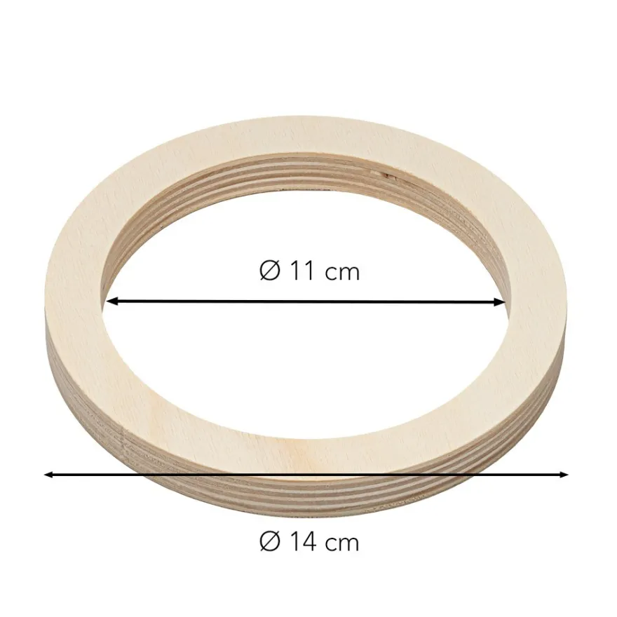 Holz-Ringrahmen, rund, 6 Größen, Stärke: 1,5cm, 6 Stück