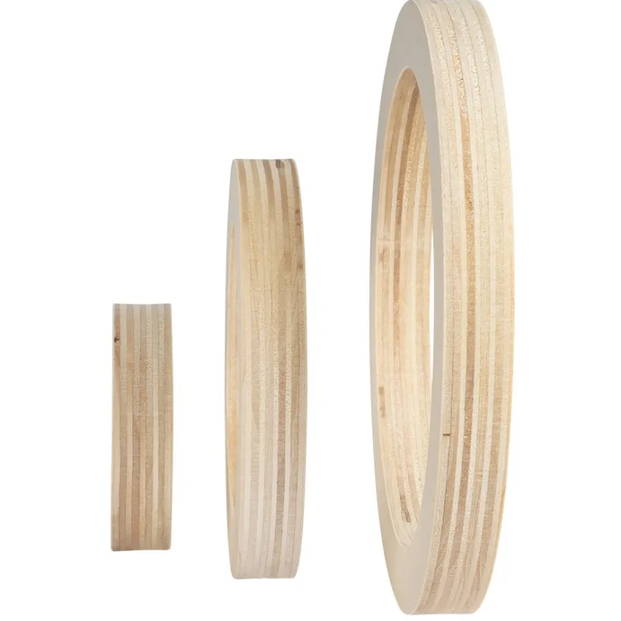 Holz-Ringrahmen, rund, 7 Größen, Stärke: 1,5cm, 7 Stück
