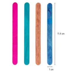 Holzstäbchen, bunt, 11,4cm lang, 1cm breit, 6 Farben, 600 Stück