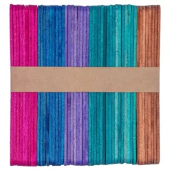 Holzstäbchen, bunt, 11,4cm lang, 1cm breit, 6 Farben, 600 Stück