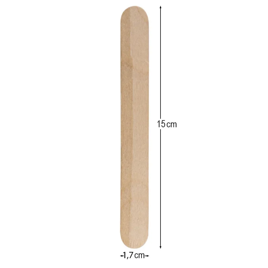 Holzstäbchen, extrabreit, 15cm lang, 1,7cm breit, 50 Stück