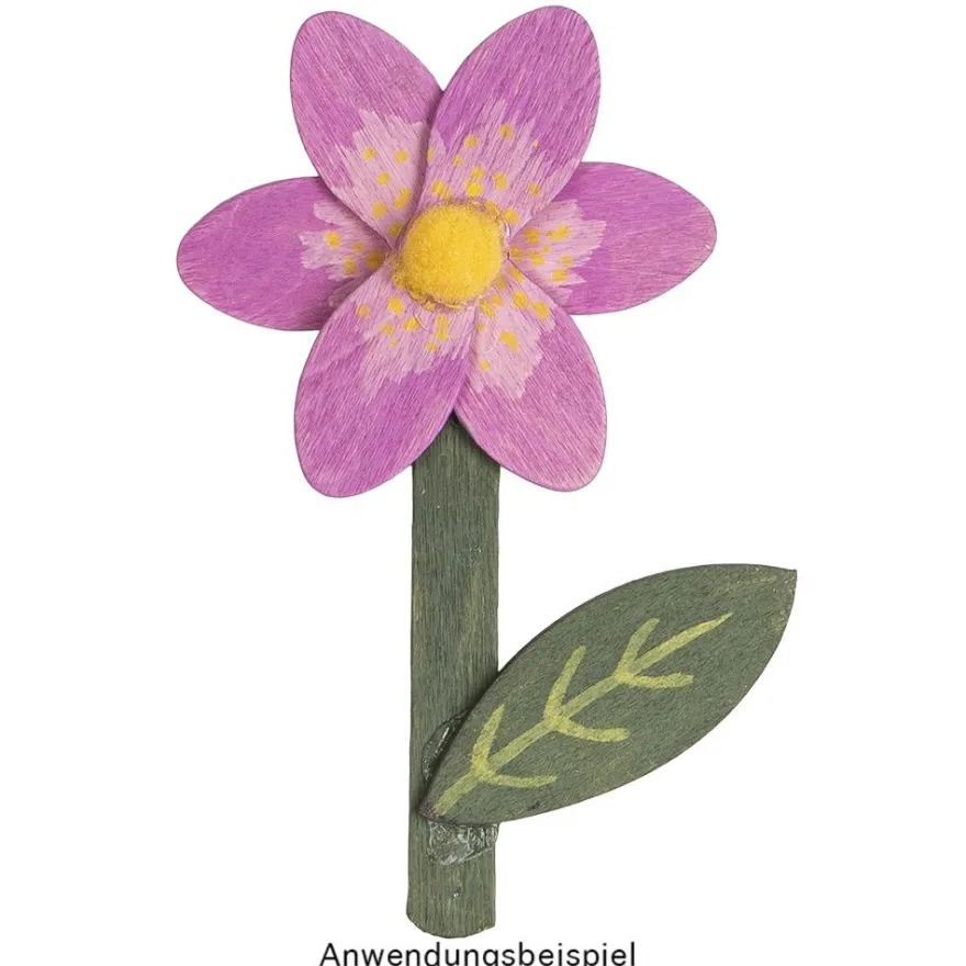 Holzstäbchen, in Wellenform 2, 6cm lang, 1,7cm breit, natur, 200 Stück