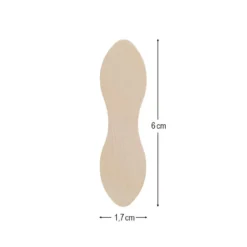 Holzstäbchen, in Wellenform 2, 6cm lang, 1,7cm breit, natur, 200 Stück