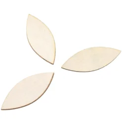 Holzstäbchen, Navette, 5cm lang, 2cm breit, natur, 50 Stück