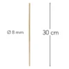 Holzstäbe, rund, 30cm lang, Ø 8mm, 50 Stück