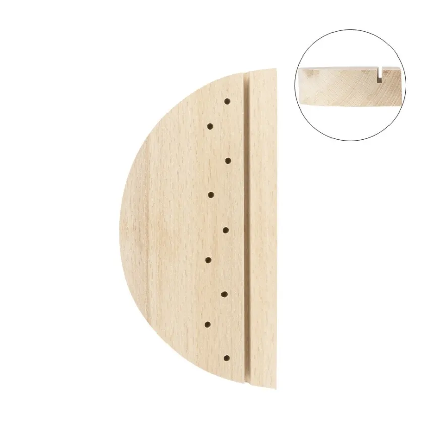 Holzständer, Design 5, 16,8cm x 8,3cm x 3cm, 1 Schlitz und 9 Löcher