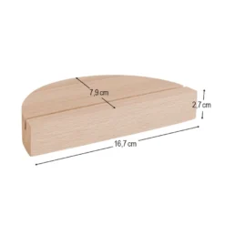 Holzständer, Halbkreis, 1 Schlitz, 16,7cm x 7,9cm x 2,7cm