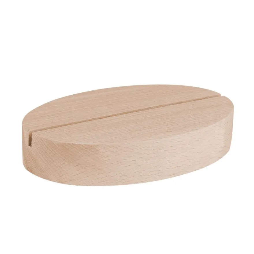 Holzständer, Oval, 1 Schlitz, 15,4cm x 9,6cm x 2,7cm