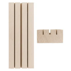 Holzständer, Rechteck, 3 Schlitze, 15,1cm x 5,2cm x 2,7cm
