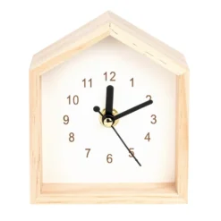 Holz-Uhren Häuschen, 12cm x 10,5cm x 5cm, 2 Stück