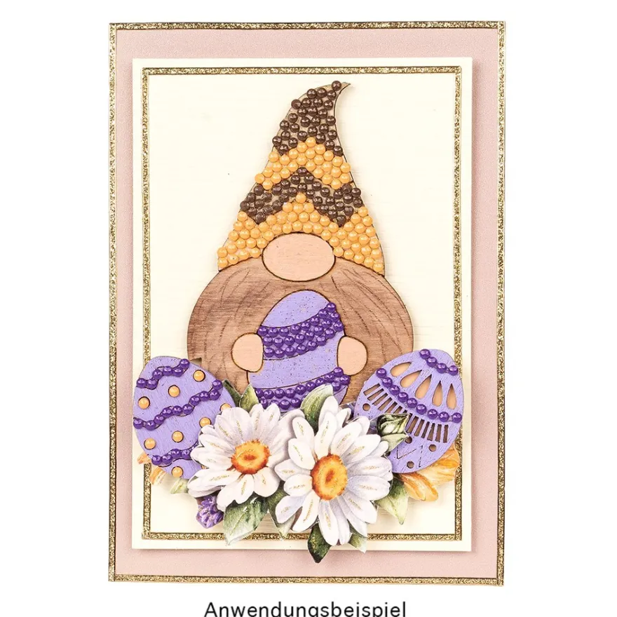 Holz-Wichtel Ostern, verschiedene Designs, 10cm hoch, 2,5mm stark, 7 Stück