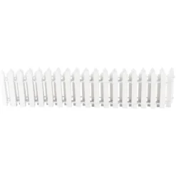 Holzzaun, Design 2, 5cm hoch, 90cm lang, zuschneidbar, weiß