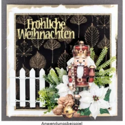 Holzzaun, Design 2, 5cm hoch, 90cm lang, zuschneidbar, weiß