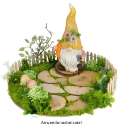 Holzzaun, Design 2, 5cm hoch, 90cm lang, zuschneidbar, natur
