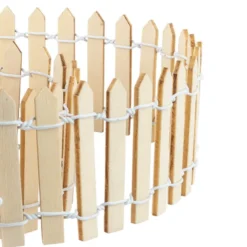Holzzaun, Design 2, 5cm hoch, 90cm lang, zuschneidbar, natur