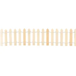 Holzzaun, Design 2, 5cm hoch, 90cm lang, zuschneidbar, natur