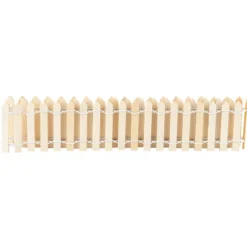 Holzzaun, Design 2, 5cm hoch, 90cm lang, zuschneidbar, natur