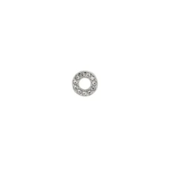 Hot-Fix Glas-Glamour, Scheibe, Ø 1,3cm, silber, 20 Stück