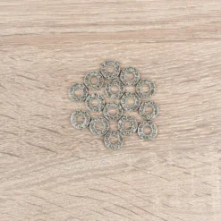 Hot-Fix Glas-Glamour, Scheibe, Ø 1,3cm, silber, 20 Stück