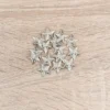 Hot-Fix Glas-Glamour, Stern 1, Ø 1,9cm, silber, 20 Stück