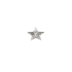 Hot-Fix Glas-Glamour, Stern 1, Ø 1,9cm, silber, 20 Stück