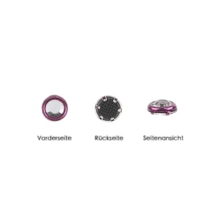Hot-Fix Glas-Kristalle zum Aufbügeln, Ø 4mm, aubergine, 200 Stück