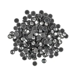 Hot-Fix Glas-Kristalle zum Aufbügeln, Ø 4mm, schwarz, 200 Stück