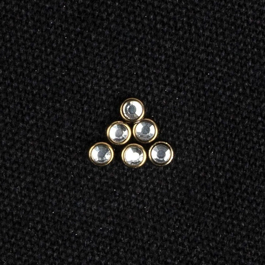 Hot-Fix Glas-Kristalle zum Aufbügeln, Ø 4mm, antikgold, 200 Stück