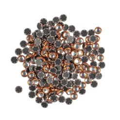 Hot-Fix Glas-Kristalle zum Aufbügeln, Ø 4mm, orange, 200 Stück