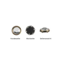 Hot-Fix Glas-Kristalle zum Aufbügeln, Ø 5mm, antikgold, 100 Stück