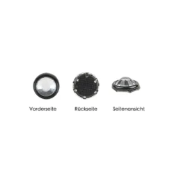 Hot-Fix Glas-Kristalle zum Aufbügeln, Ø 5mm, schwarz, 100 Stück