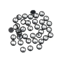 Hot-Fix Glas-Kristalle zum Aufbügeln, Ø 5mm, schwarz, 100 Stück