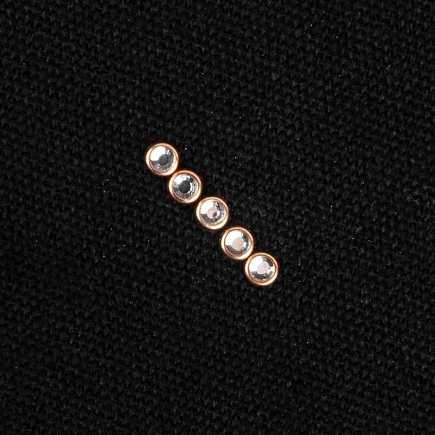 Hot-Fix Glas-Kristalle zum Aufbügeln, Ø 4mm, roségold, 200 Stück