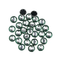 Hot-Fix Glas-Kristalle zum Aufbügeln, Ø 5mm, grün, 100 Stück