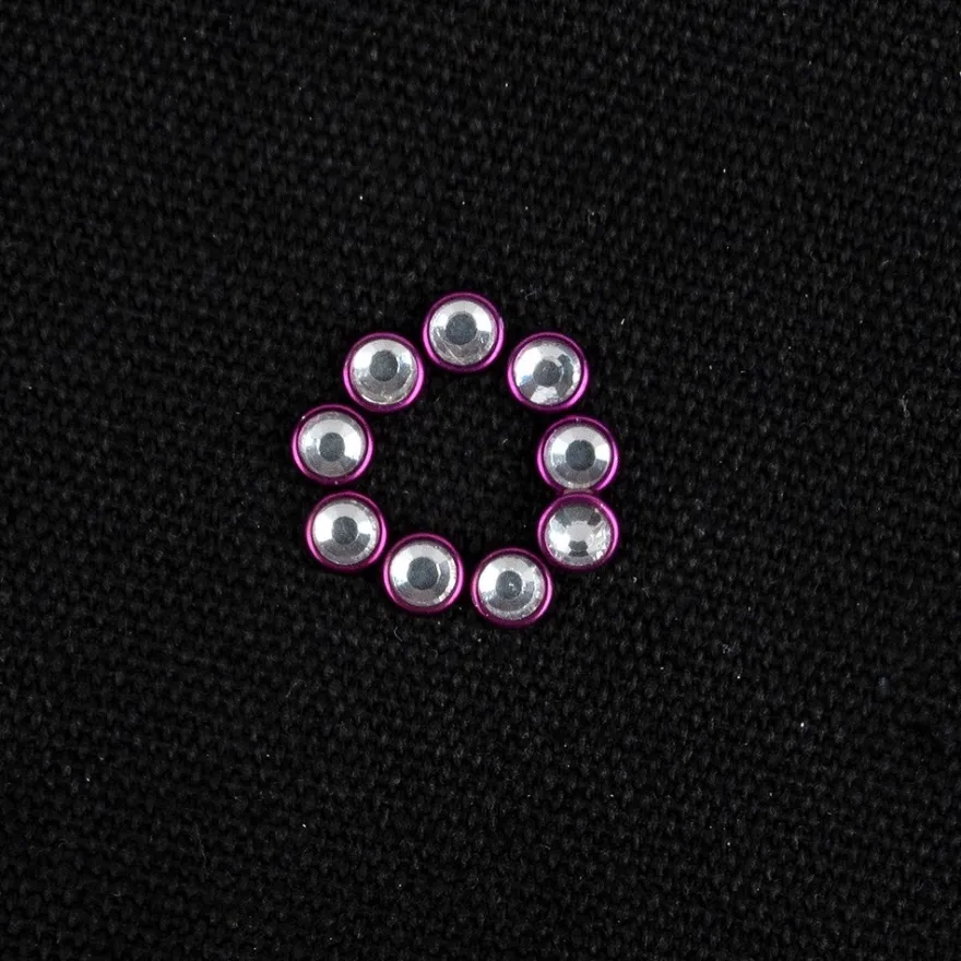 Hot-Fix Glas-Kristalle zum Aufbügeln, Ø 5mm, aubergine, 100 Stück