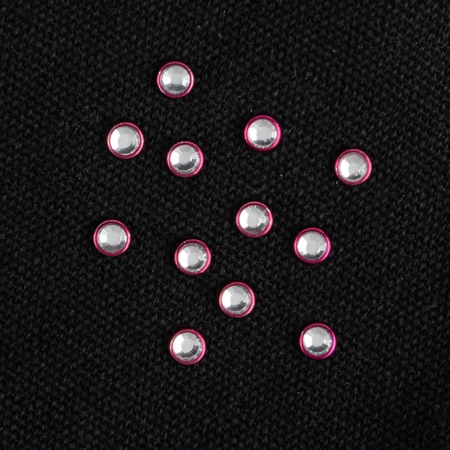 Hot-Fix Glas-Kristalle zum Aufbügeln, Ø 5mm, fuchsia, 100 Stück
