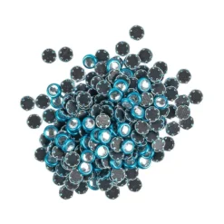 Hot-Fix Glas-Kristalle zum Aufbügeln, Ø 4mm, türkis, 200 Stück