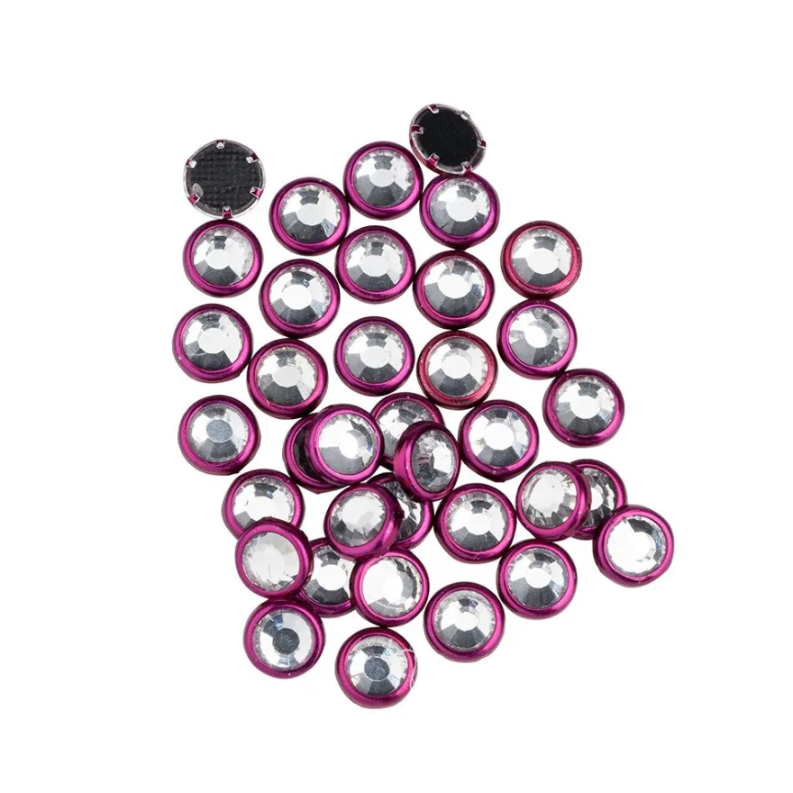 Hot-Fix Glas-Kristalle zum Aufbügeln, Ø 5mm, violett, 100 Stück