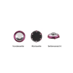 Hot-Fix Glas-Kristalle zum Aufbügeln, Ø 5mm, violett, 100 Stück