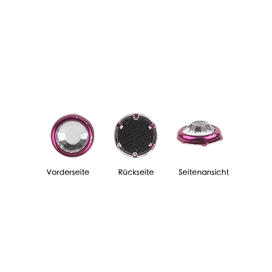 Hot-Fix Glas-Kristalle zum Aufbügeln, Ø 5mm, violett, 100 Stück