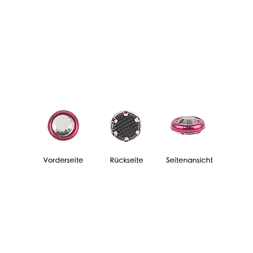 Hot-Fix Glas-Kristalle zum Aufbügeln, Ø 4mm, fuchsia, 200 Stück