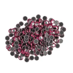 Hot-Fix Glas-Kristalle zum Aufbügeln, Ø 4mm, fuchsia, 200 Stück